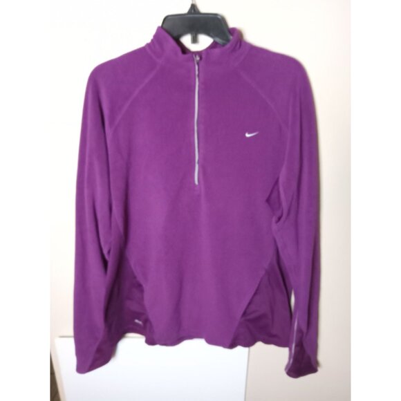 Nike Polar Fleece 1/2 Zip Pullover Top With Side Pockets In Great Condition L/XL - Picture 1 of 4